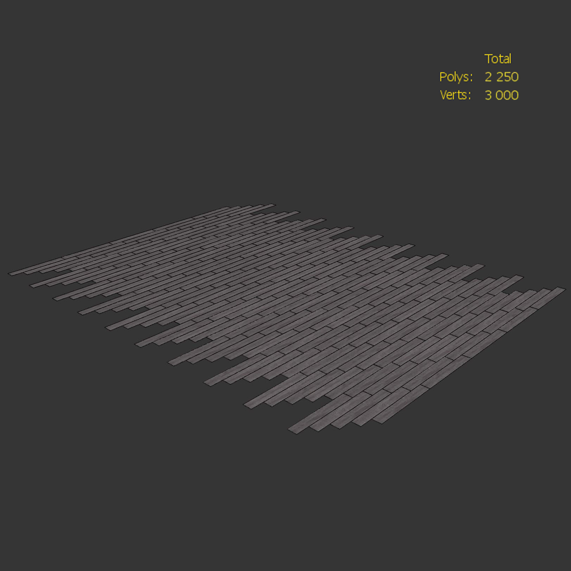 Wood floor Oak Cosmo Brushed 3D model_3