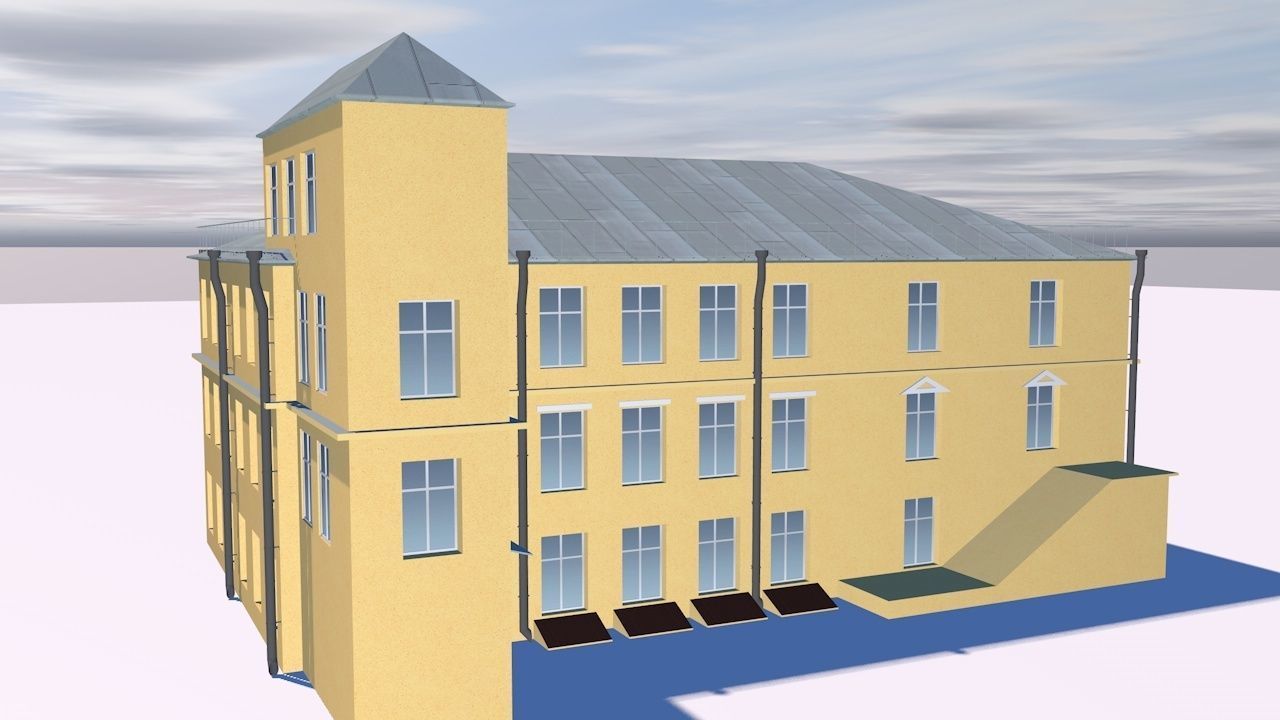 Urban house 3D model_2