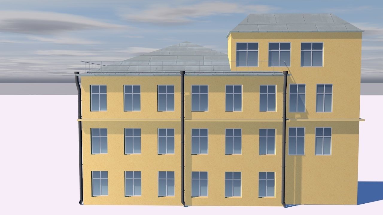 Urban house 3D model_1