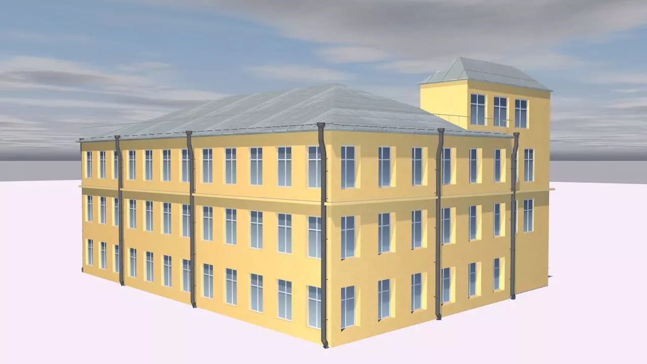 Urban house 3D model_0