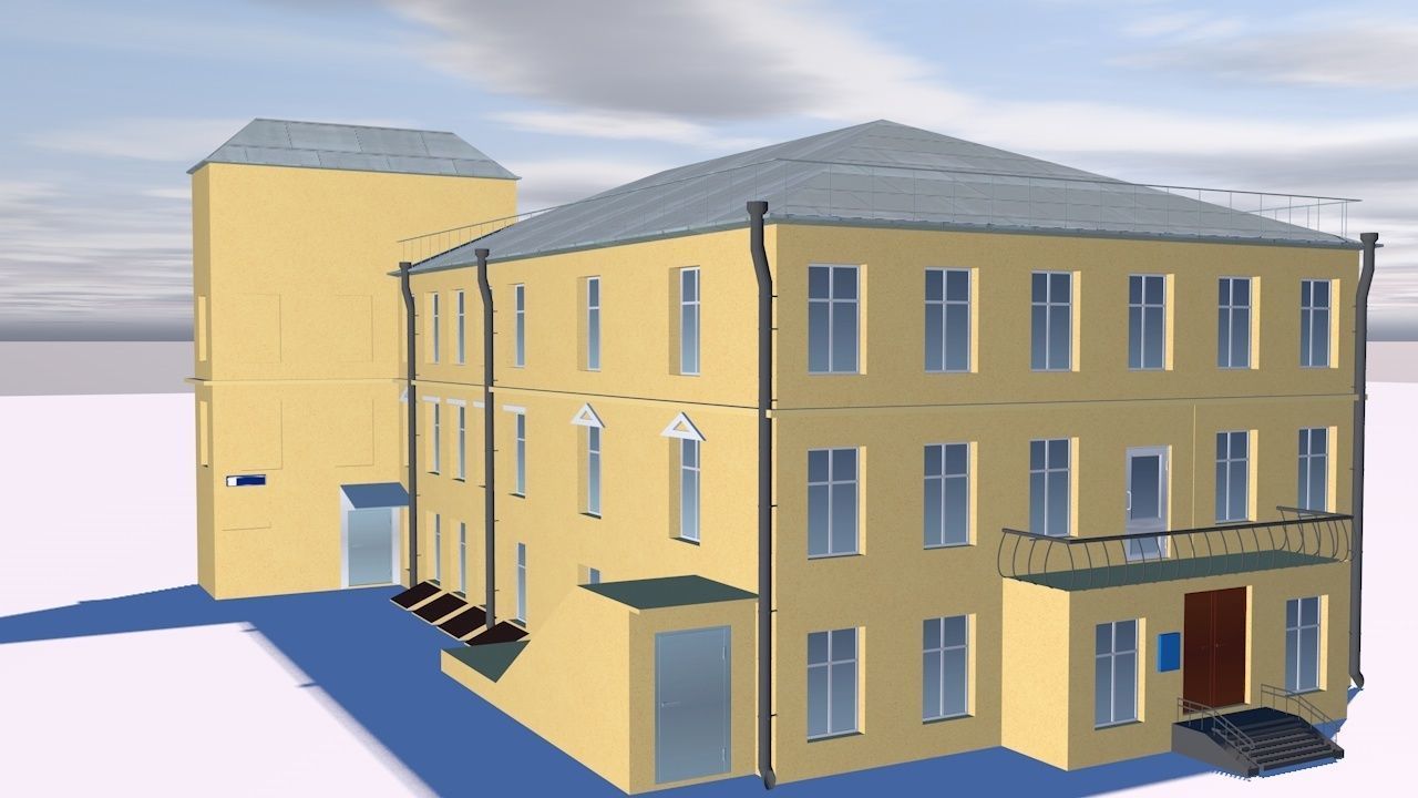 Urban house 3D model_3