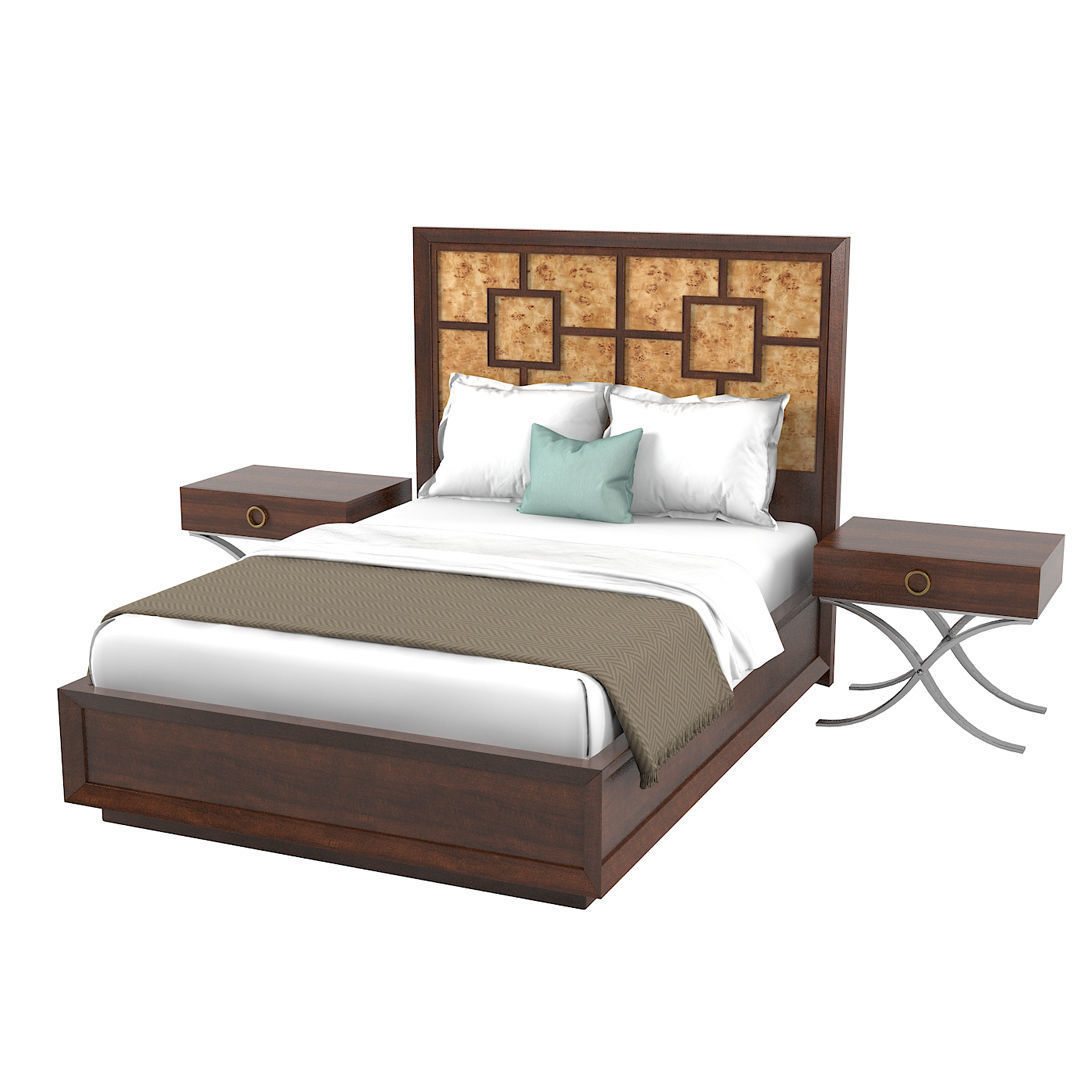 Lexington Harlow Panel Bed158133c Bedroom Set 3D model CGTrader