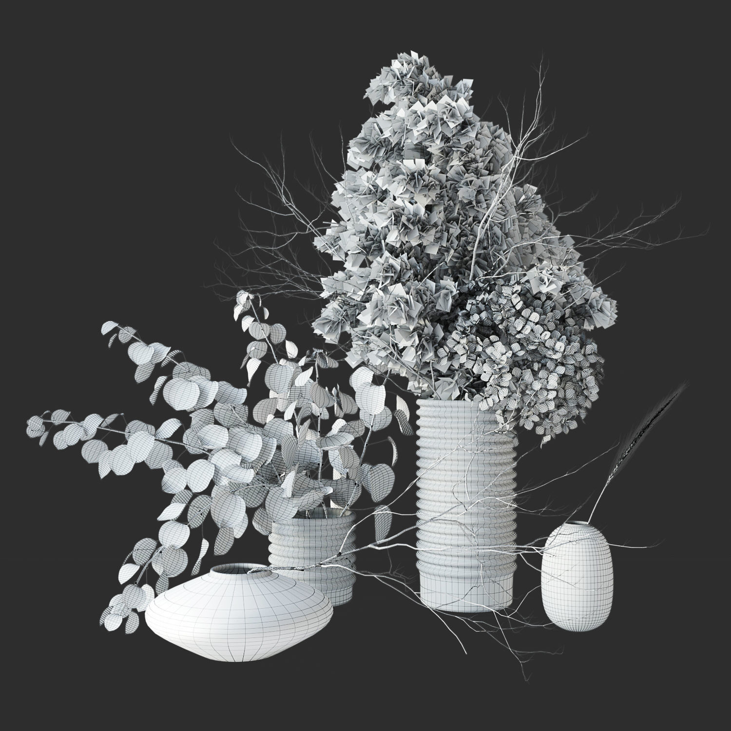 Dry bouquet 3D model_9