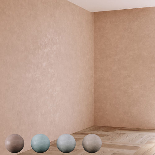 Decorative plaster 4 colors part 02 Texture
