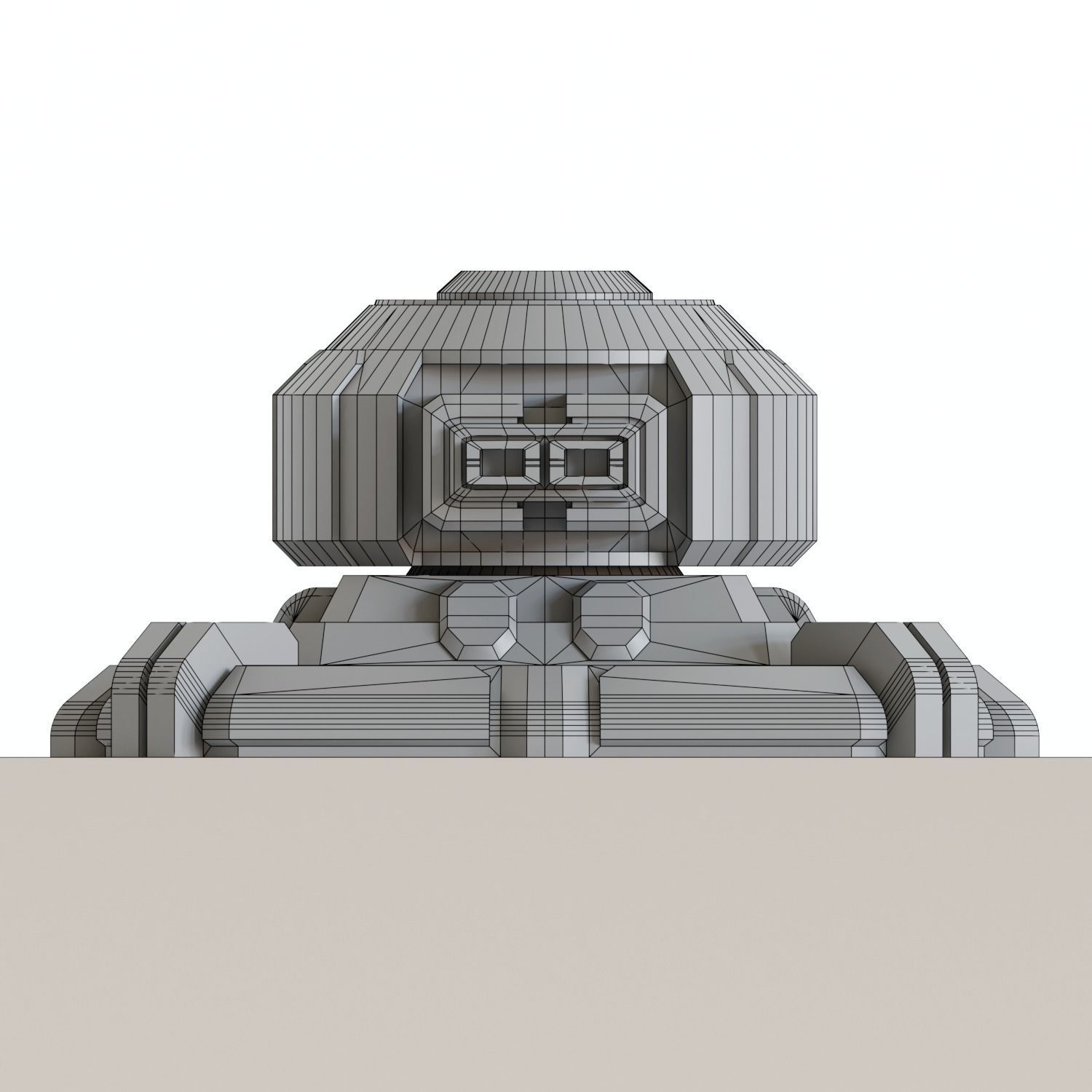 Sci fi turret emplacement for tabletop scenery 3D print model_16