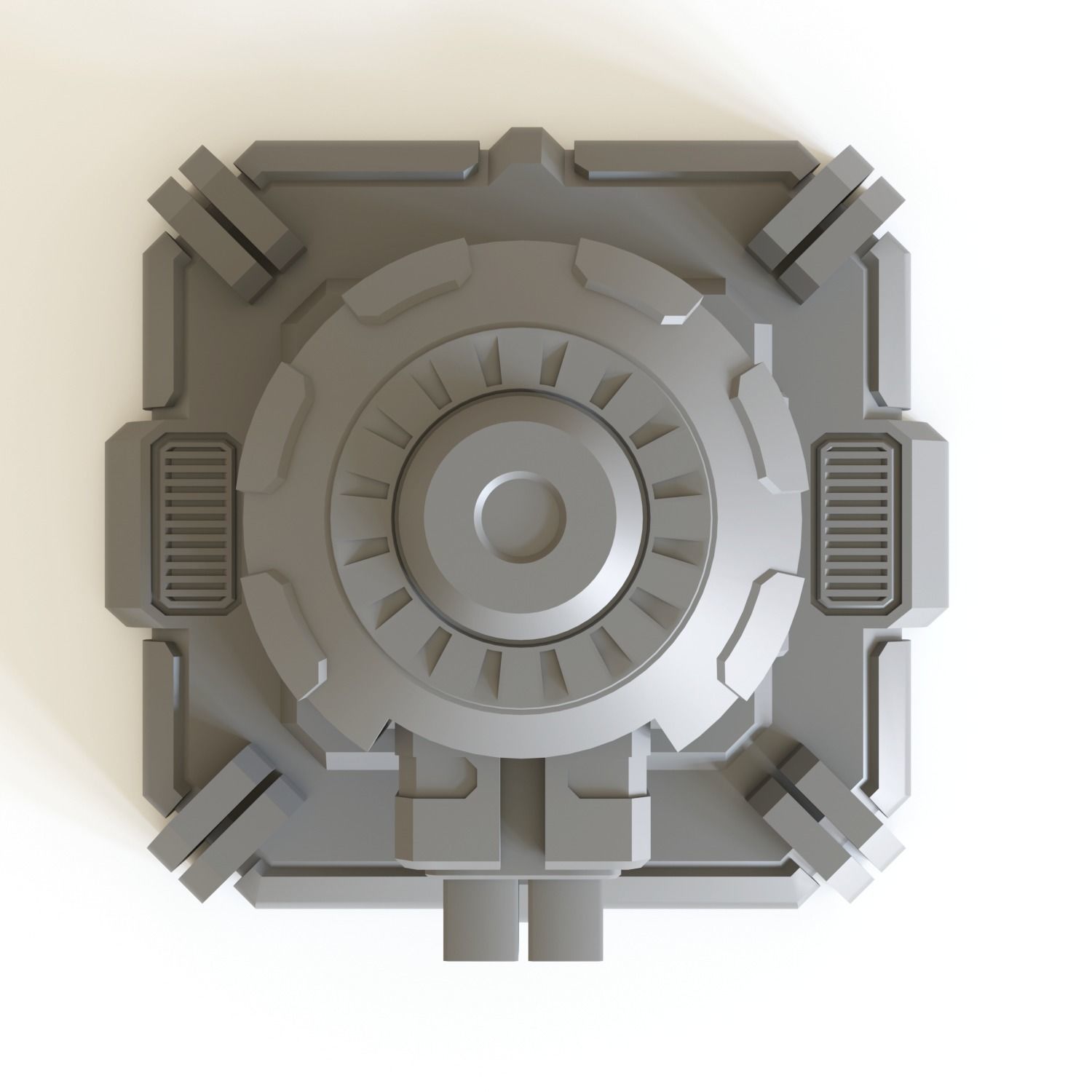 Sci fi turret emplacement for tabletop scenery 3D print model_11