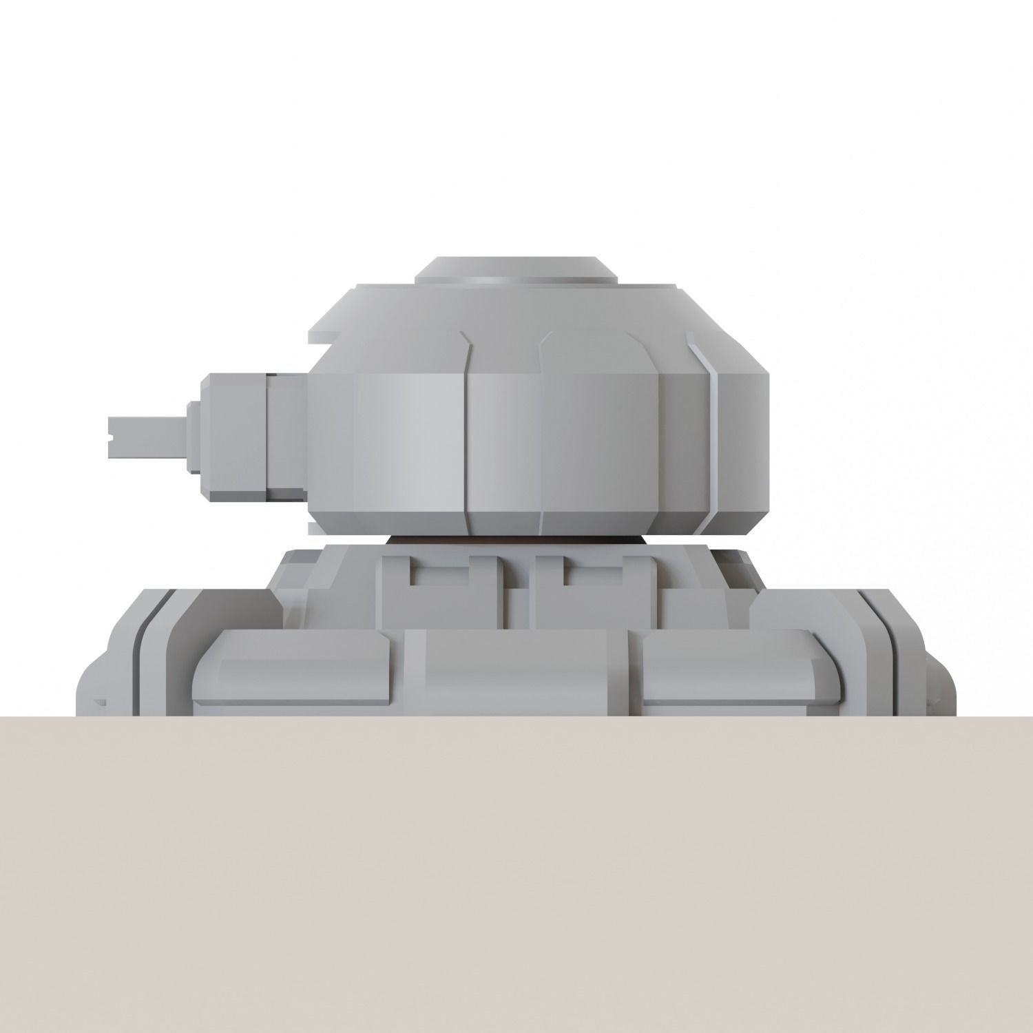 Sci fi turret emplacement for tabletop scenery 3D print model_9