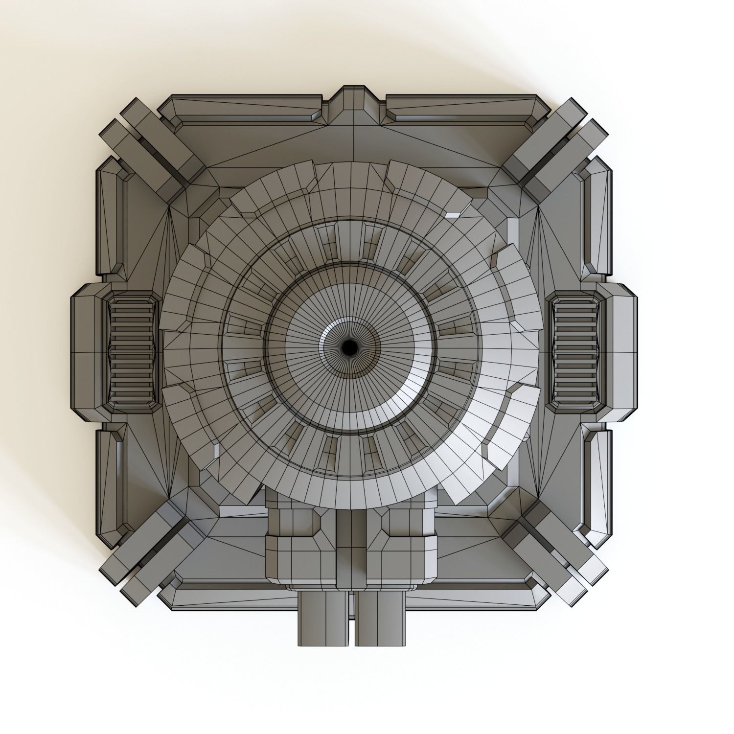 Sci fi turret emplacement for tabletop scenery 3D print model_14