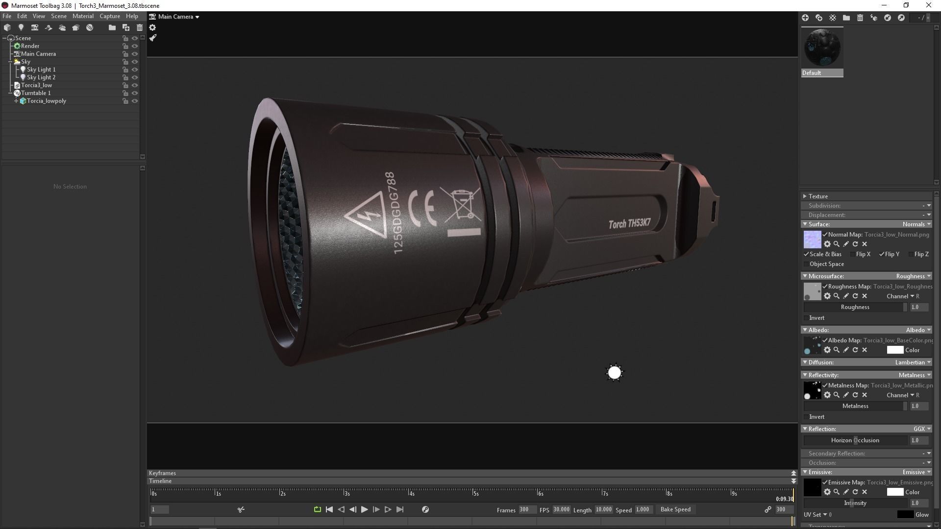 Torch Military Marmoset Low-poly 3D model_13