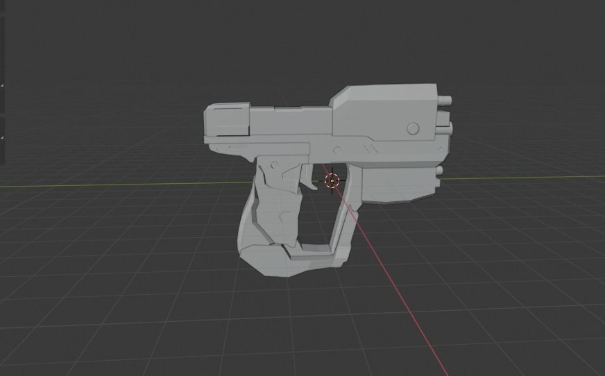 halo gun Low-poly 3D model_8