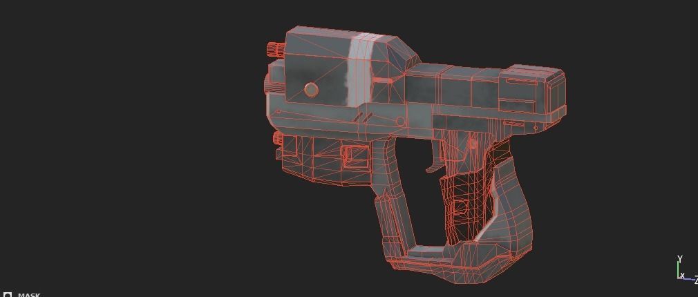 halo gun Low-poly 3D model_6