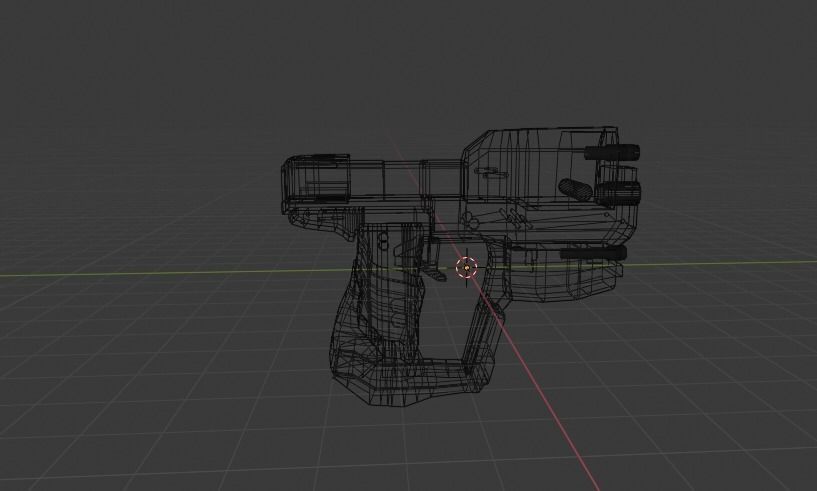 halo gun Low-poly 3D model_9