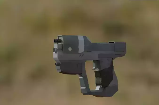 halo gun Low-poly 3D model