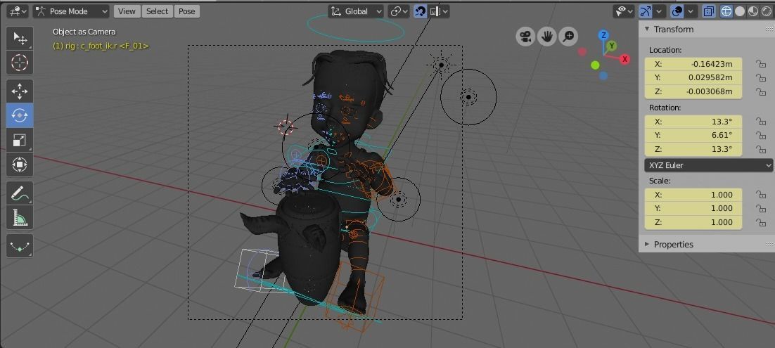Conga Playing Boy Rigged Animation 3D model_6