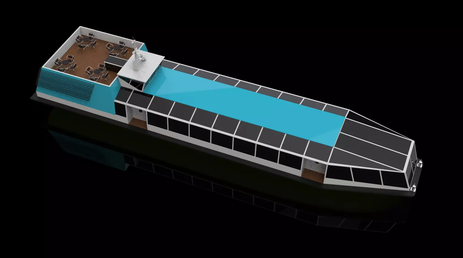 tour boat 3D model