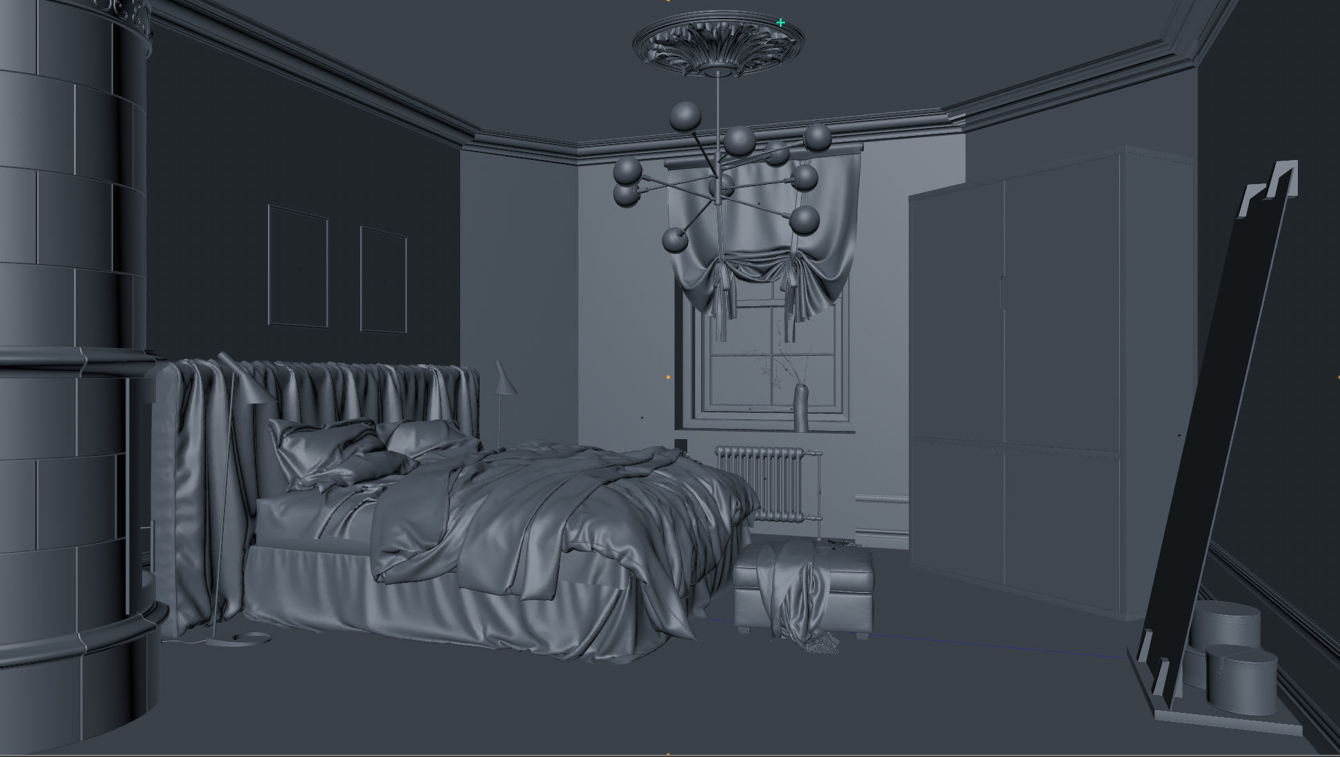 Copenaghen bedroom 3D model_3