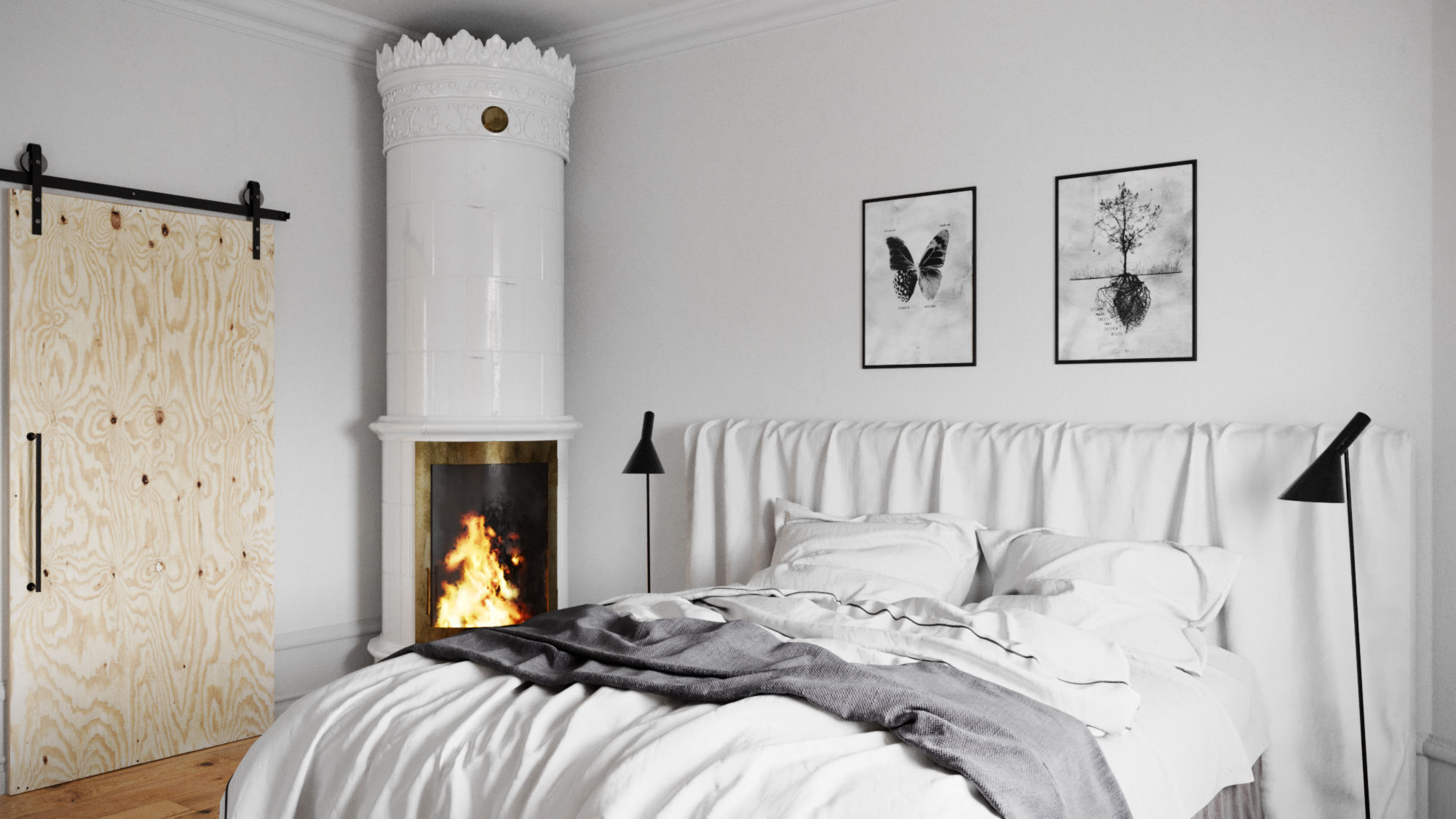 Copenaghen bedroom 3D model_2