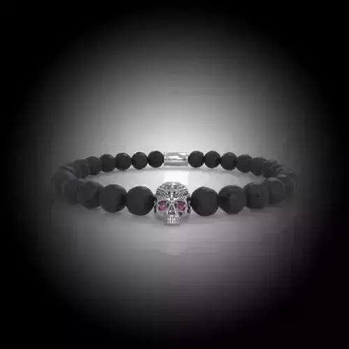 Stylish Skull Beads Bracelet -Firenze Collection- Skull - Spacer 3D print model