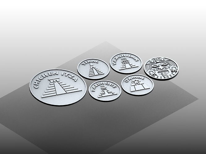 Mayan Disc Pyramids and Calendar center 3D print model