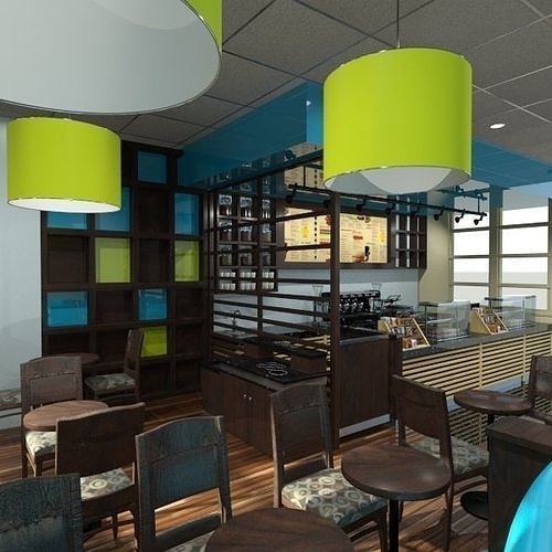 Restaurant - Bistro 3D model 5