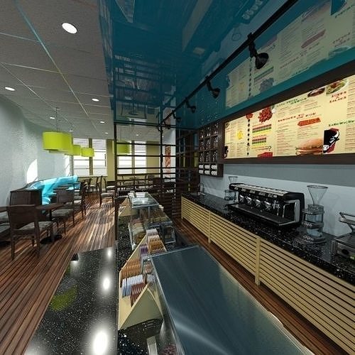 Restaurant - Bistro 3D model 2