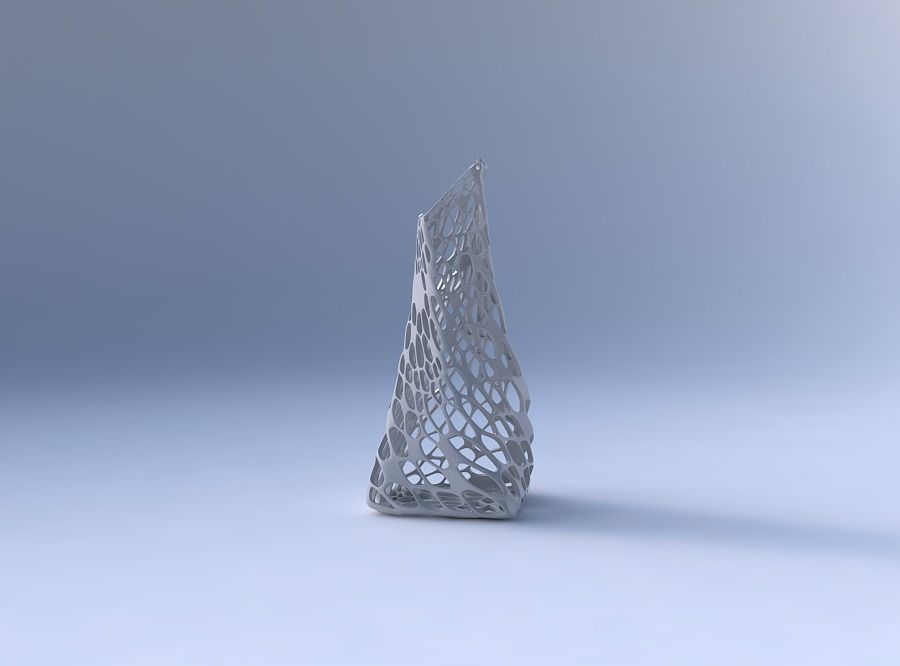 Vase twisted squeezed and bent quadratic with twisted dense o... 3D print model_4