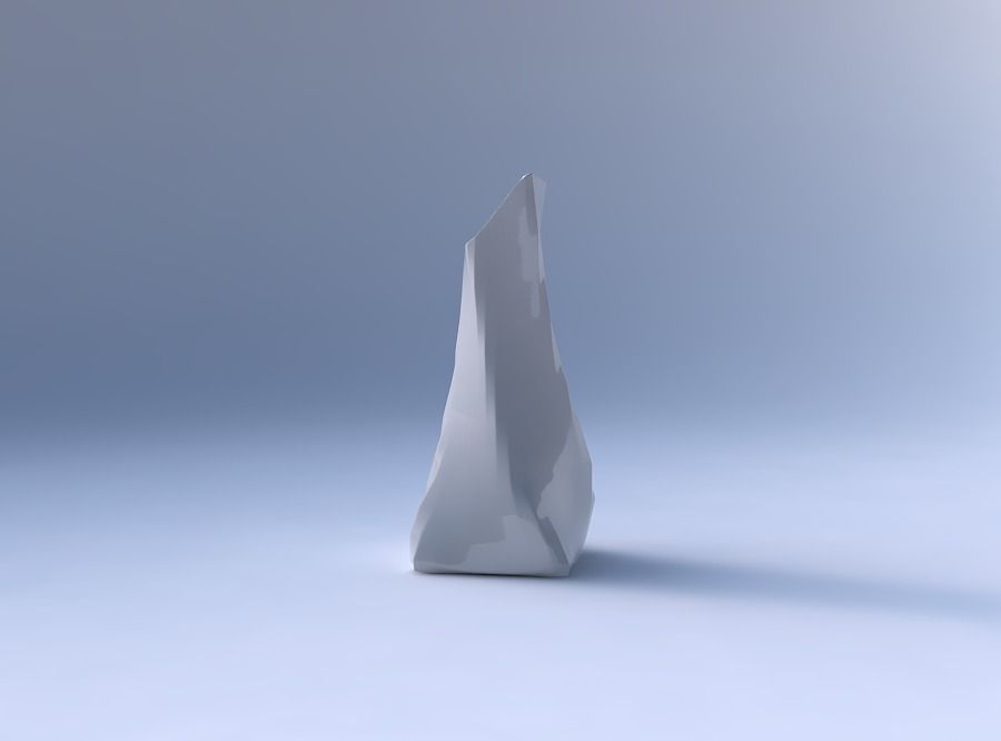 Vase twisted squeezed and bent quadratic with uniform polygons 3D print model_4