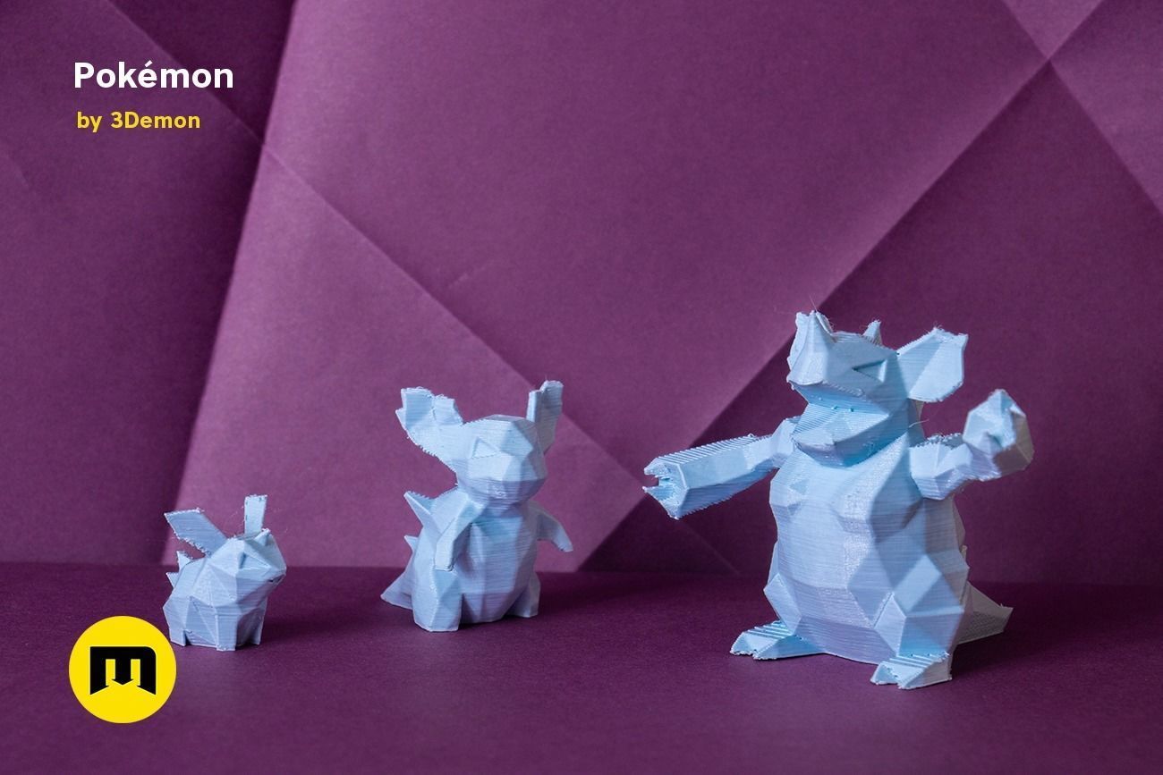 Low Poly Pokemon Collection Generation 1  3D print model_17