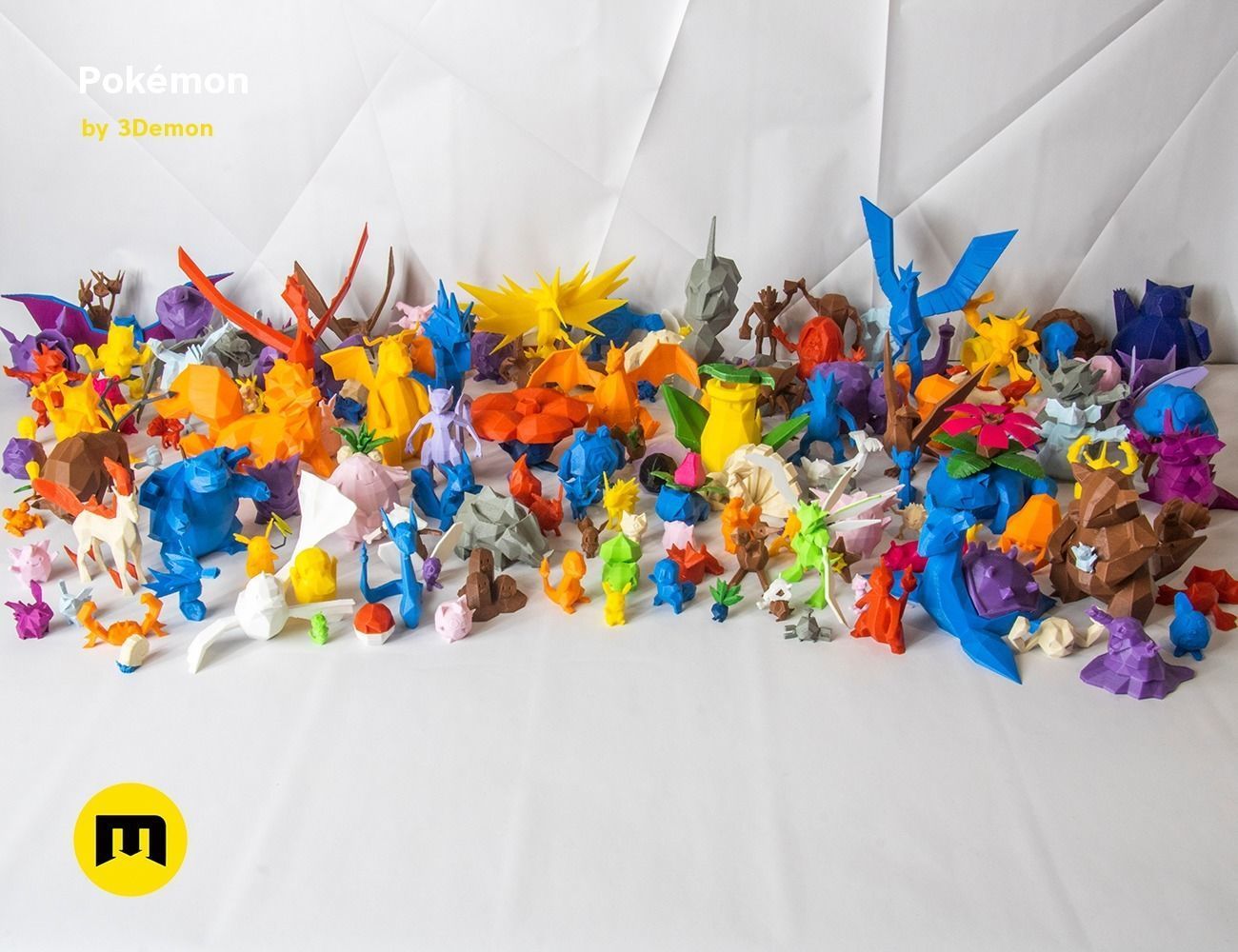 Low Poly Pokemon Collection Generation 1  3D print model_1