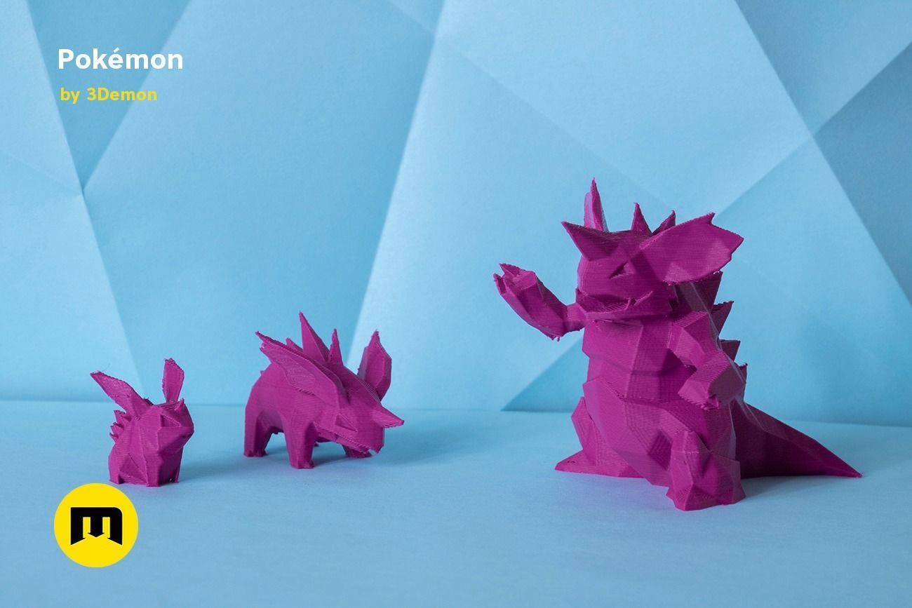 Low Poly Pokemon Collection Generation 1  3D print model_16