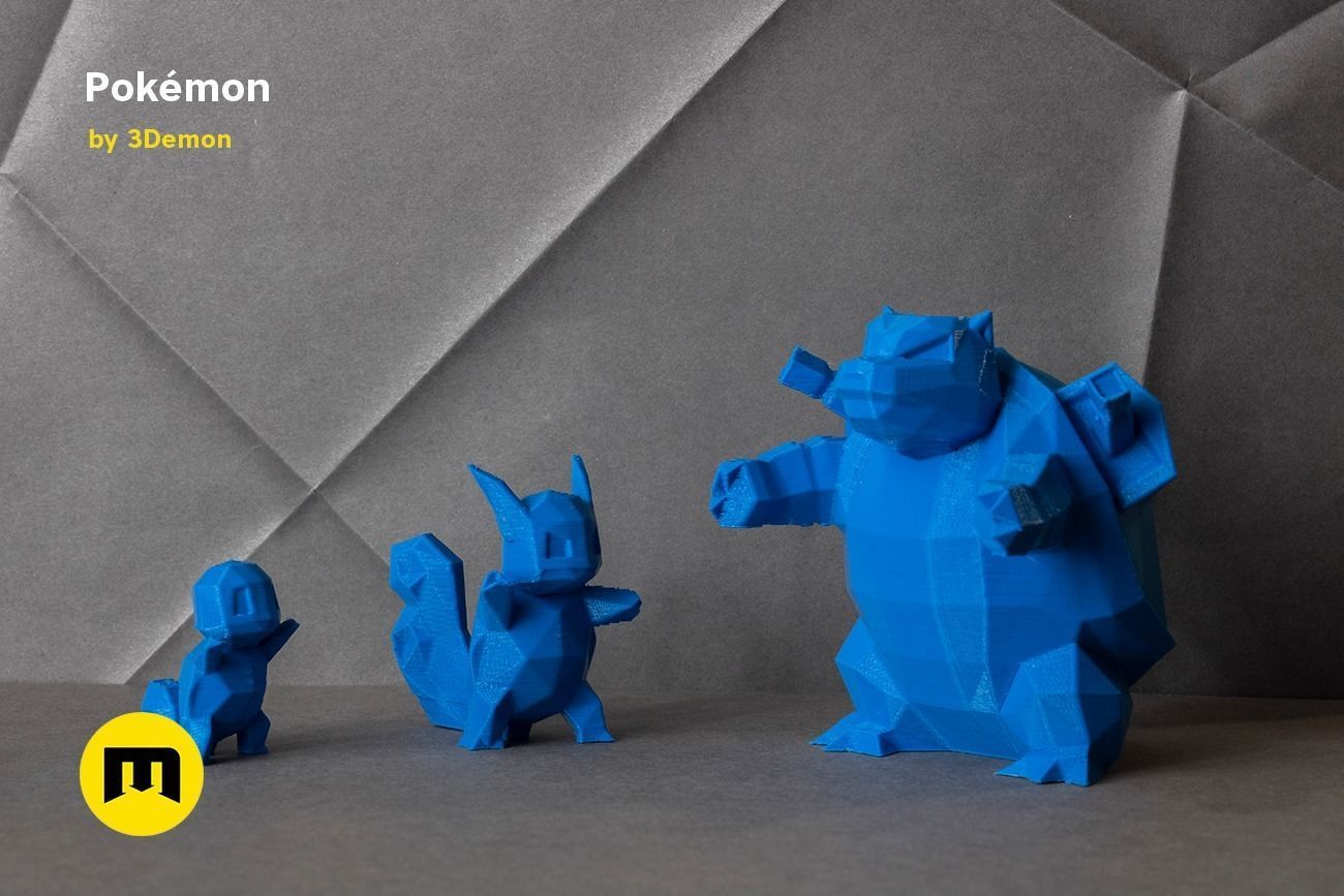 Low Poly Pokemon Collection Generation 1  3D print model_12
