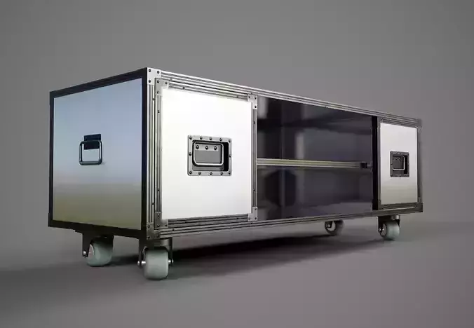 Sideboard PBR Game Ready industrial style tv stand on wheels