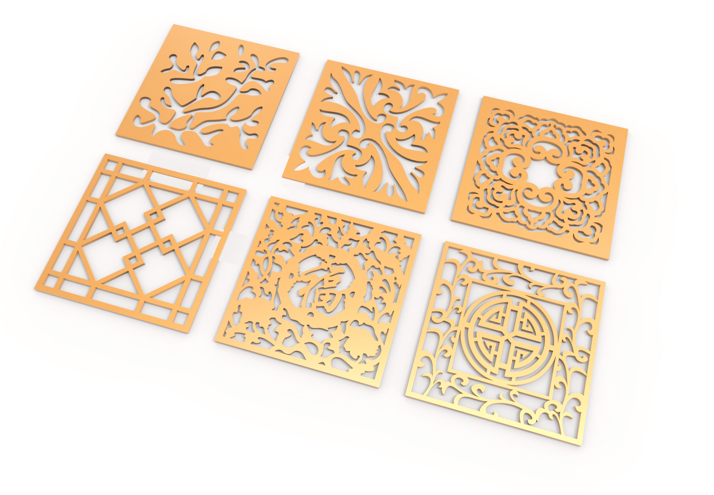 40 3D Decorative wall panels - screen SET 055 3D model_4