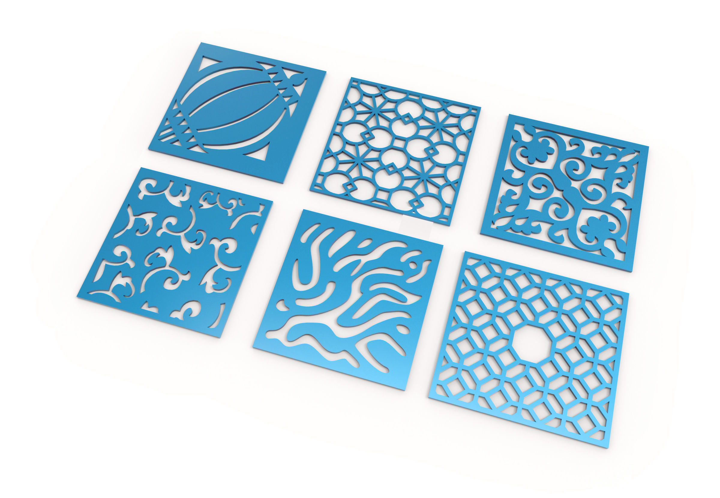 40 3D Decorative wall panels - screen SET 055 3D model_6