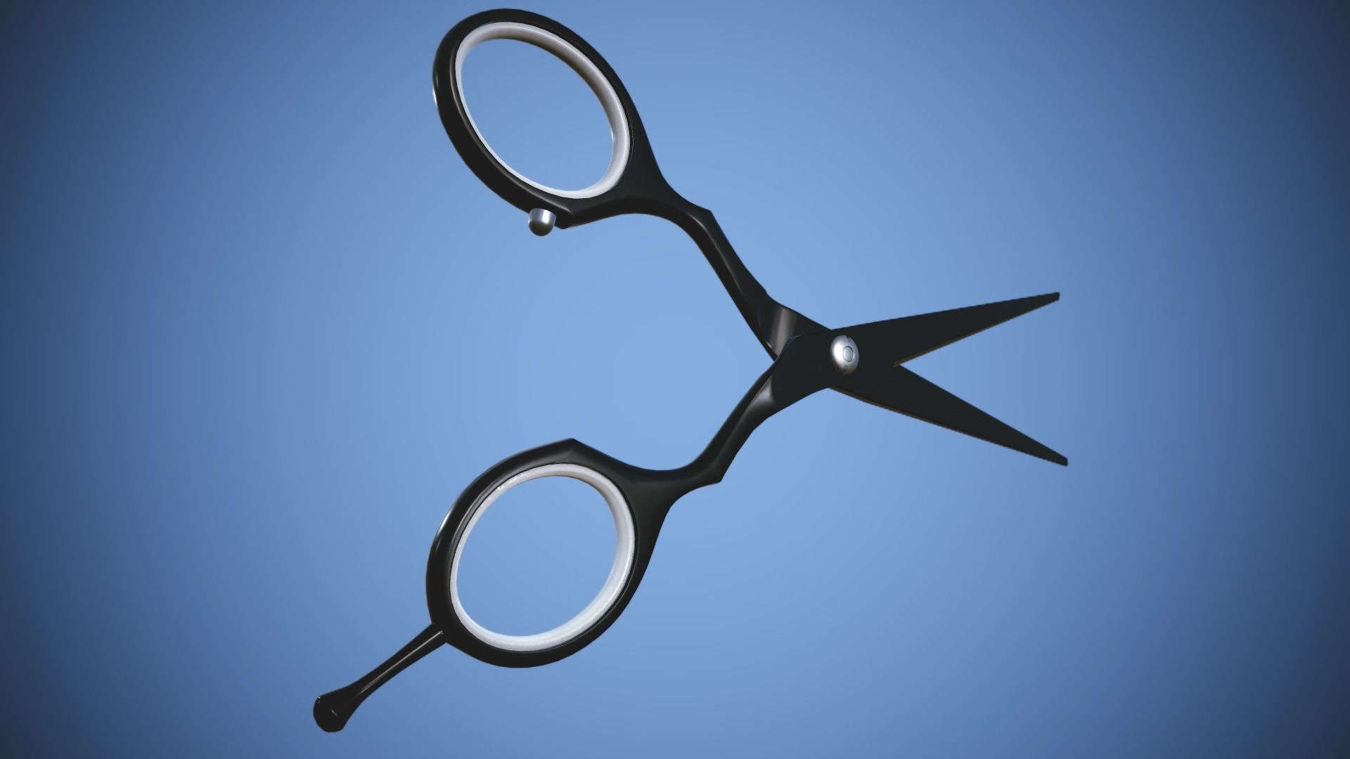 Barber scissors 3D model_3