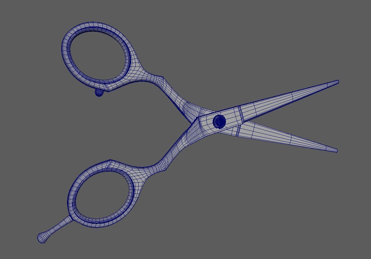 Barber scissors 3D model_5