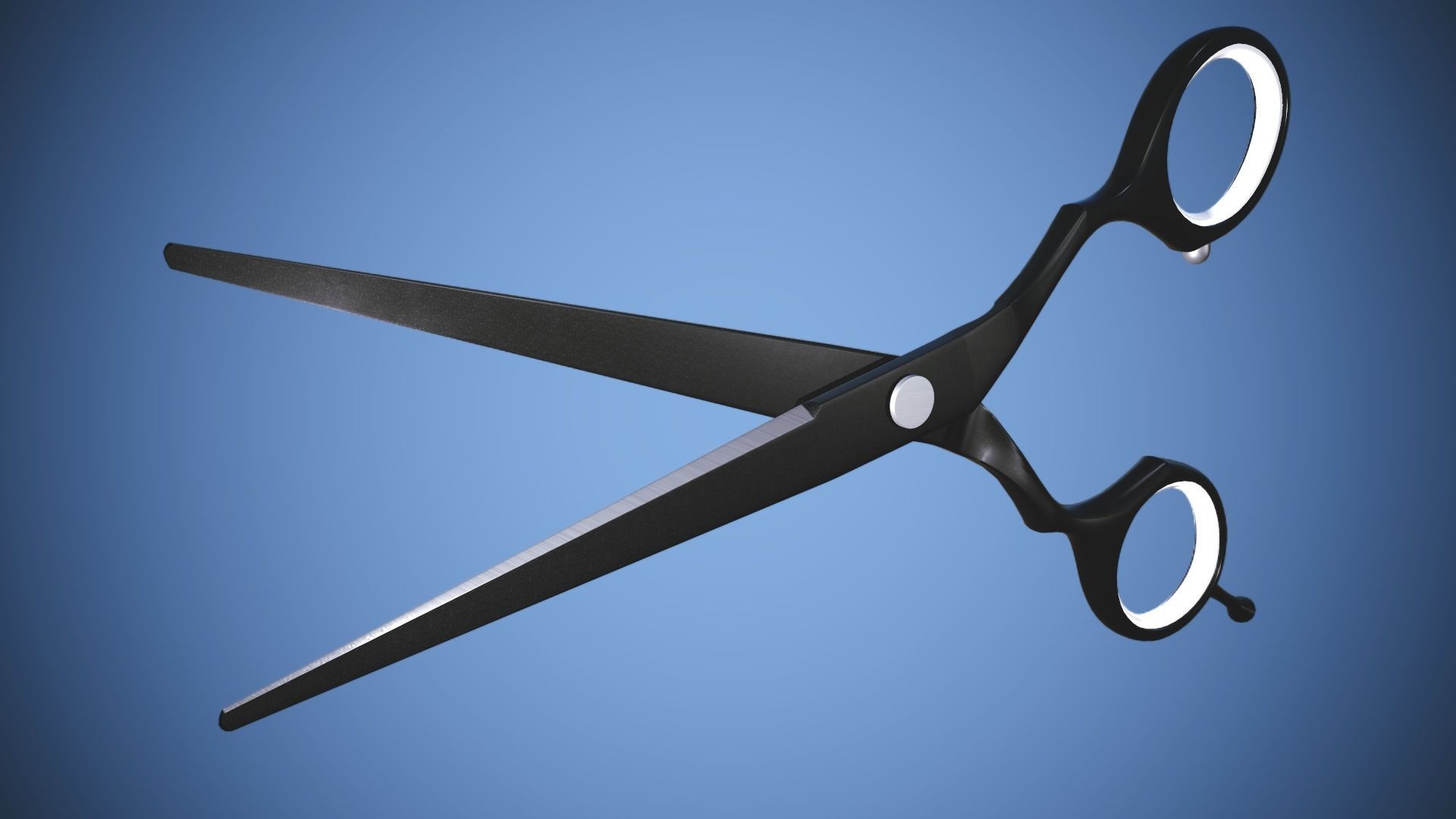 Barber scissors 3D model_2