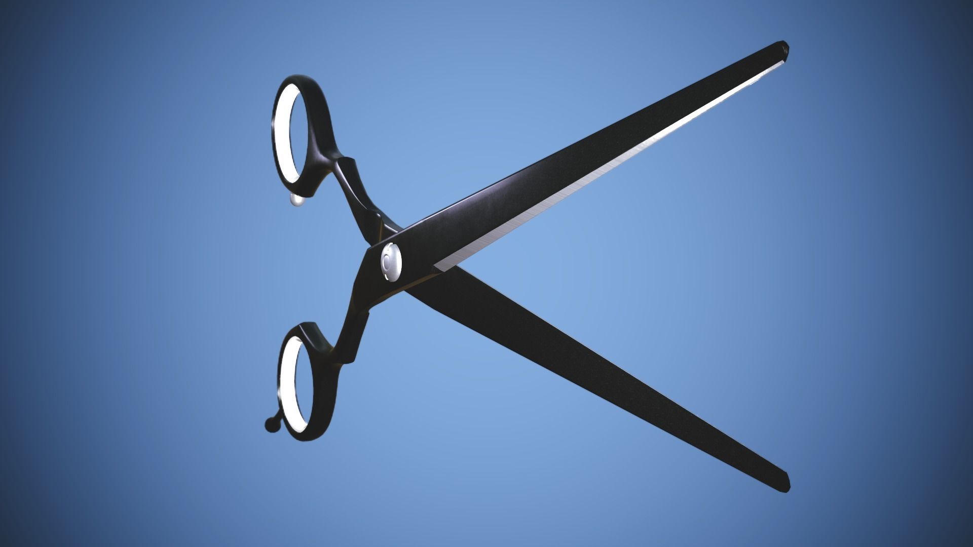 Barber scissors 3D model_1