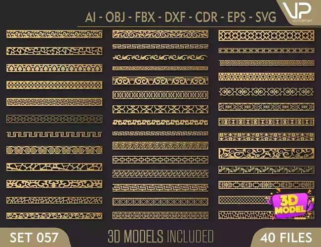 40 3D Decorative wall panels - screen SET 057