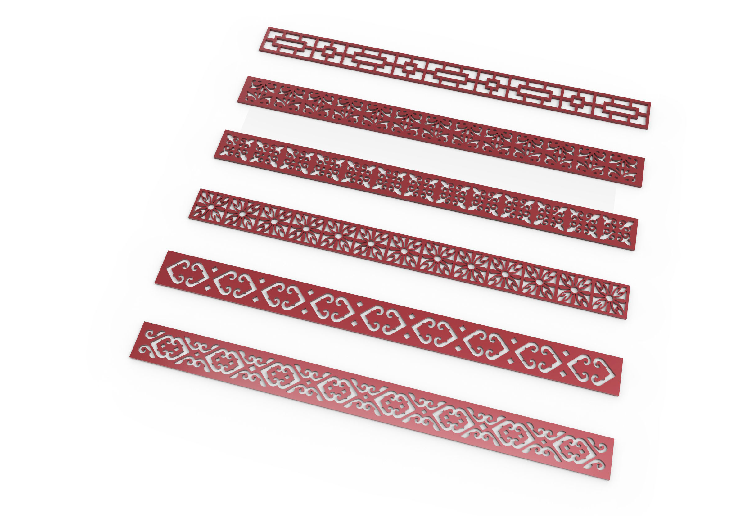 36 3D Decorative wall panels - screen SET 058 3D model_5