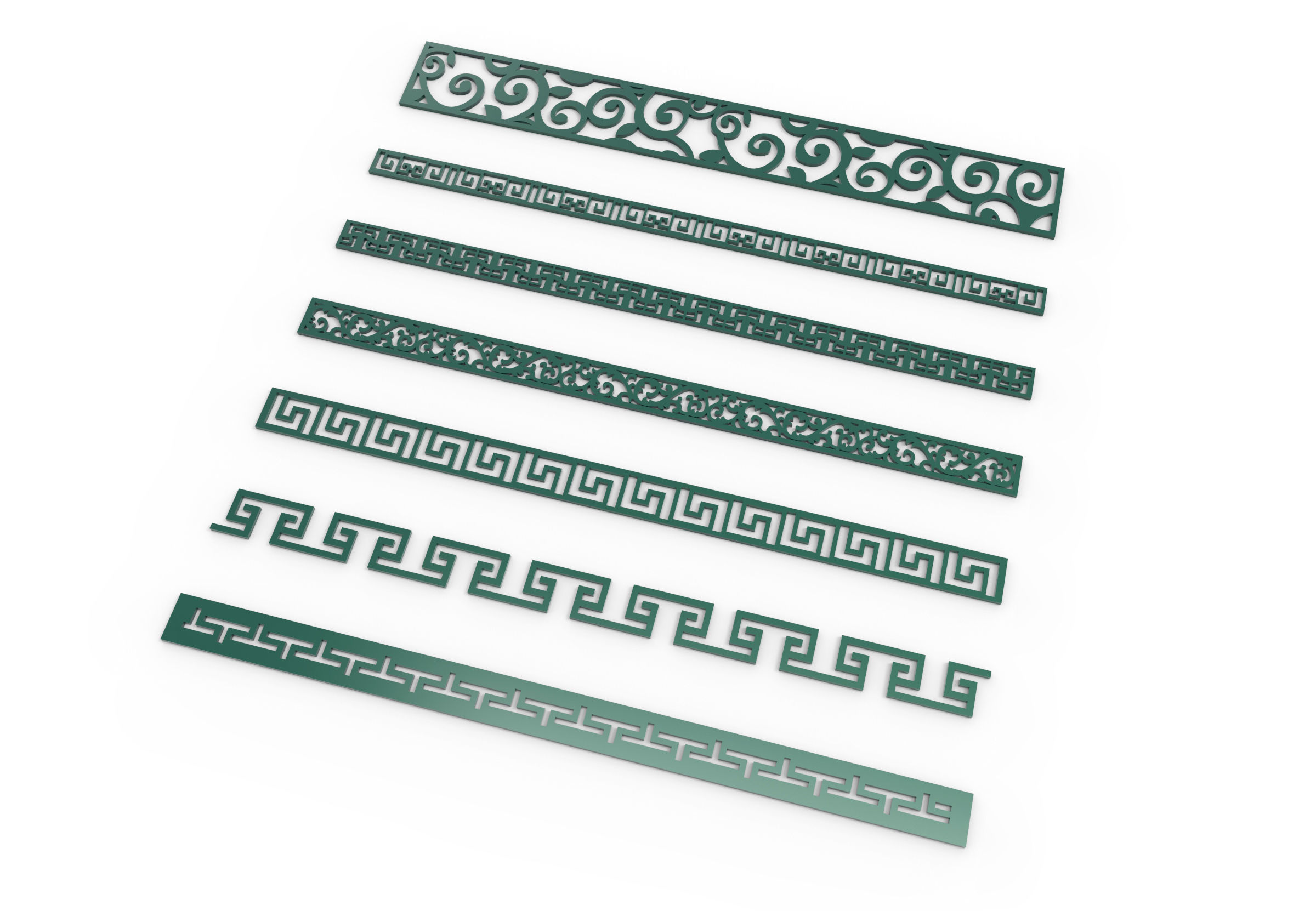 36 3D Decorative wall panels - screen SET 058 3D model_3