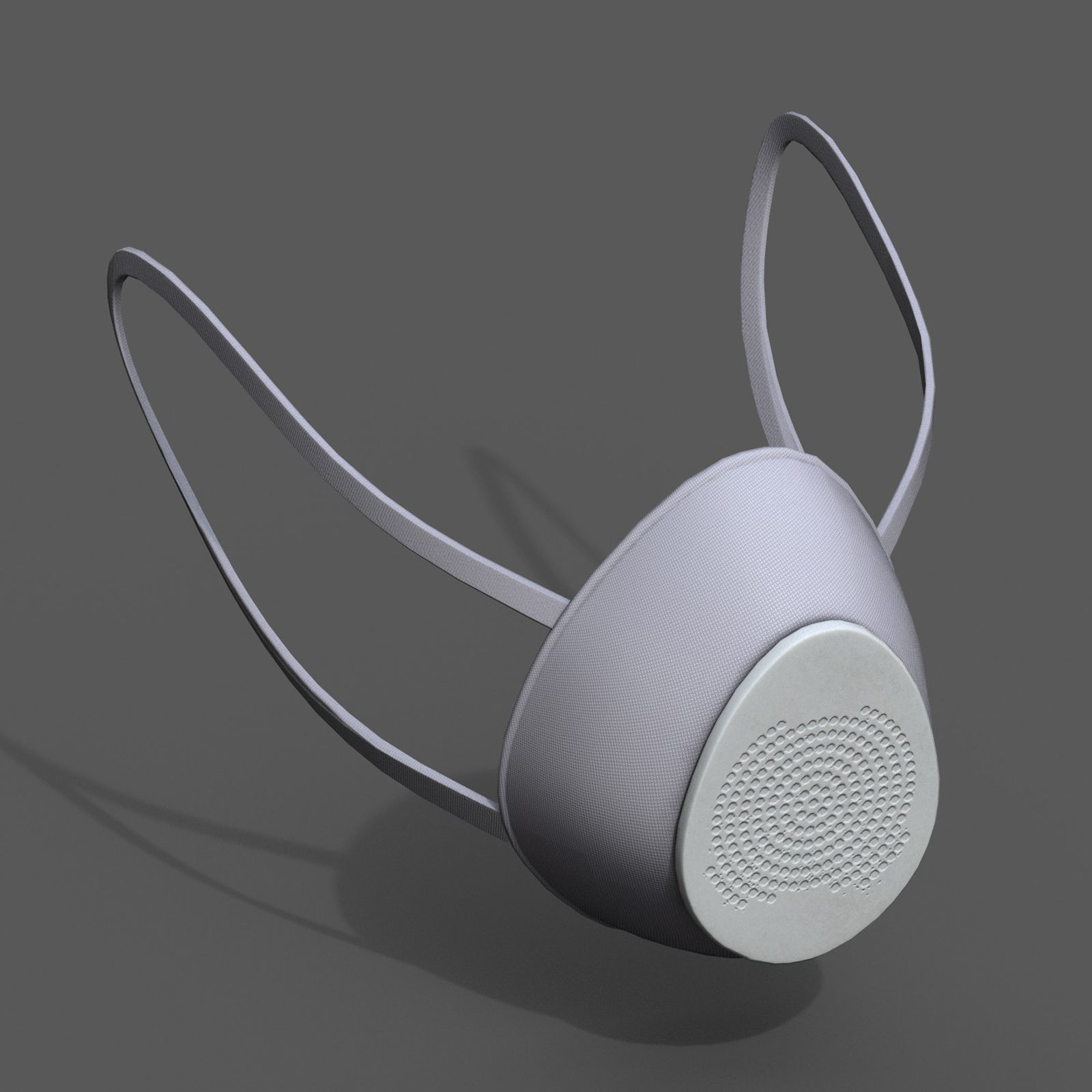 Gas mask respirator military combat protection  Low-poly 3D model_4