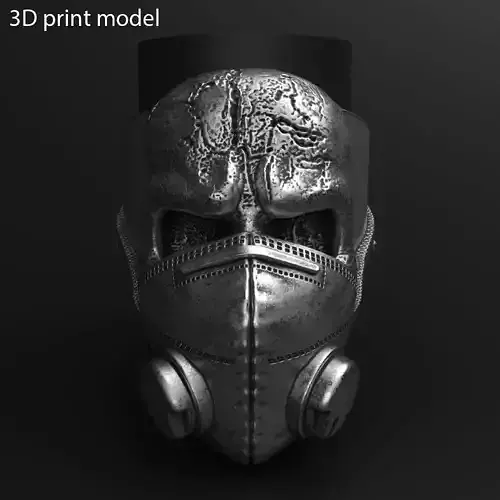 Skull ring jewelry with mask vol2  3D print model