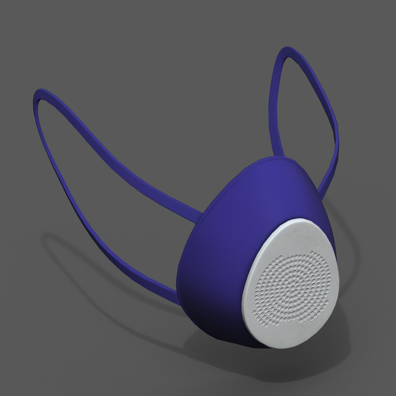 Gas mask respirator military combat protection  Low-poly 3D model_2