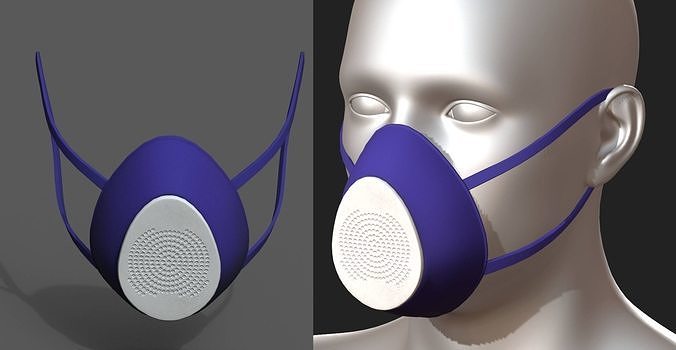 Gas mask respirator military combat protection  Low-poly 3D model