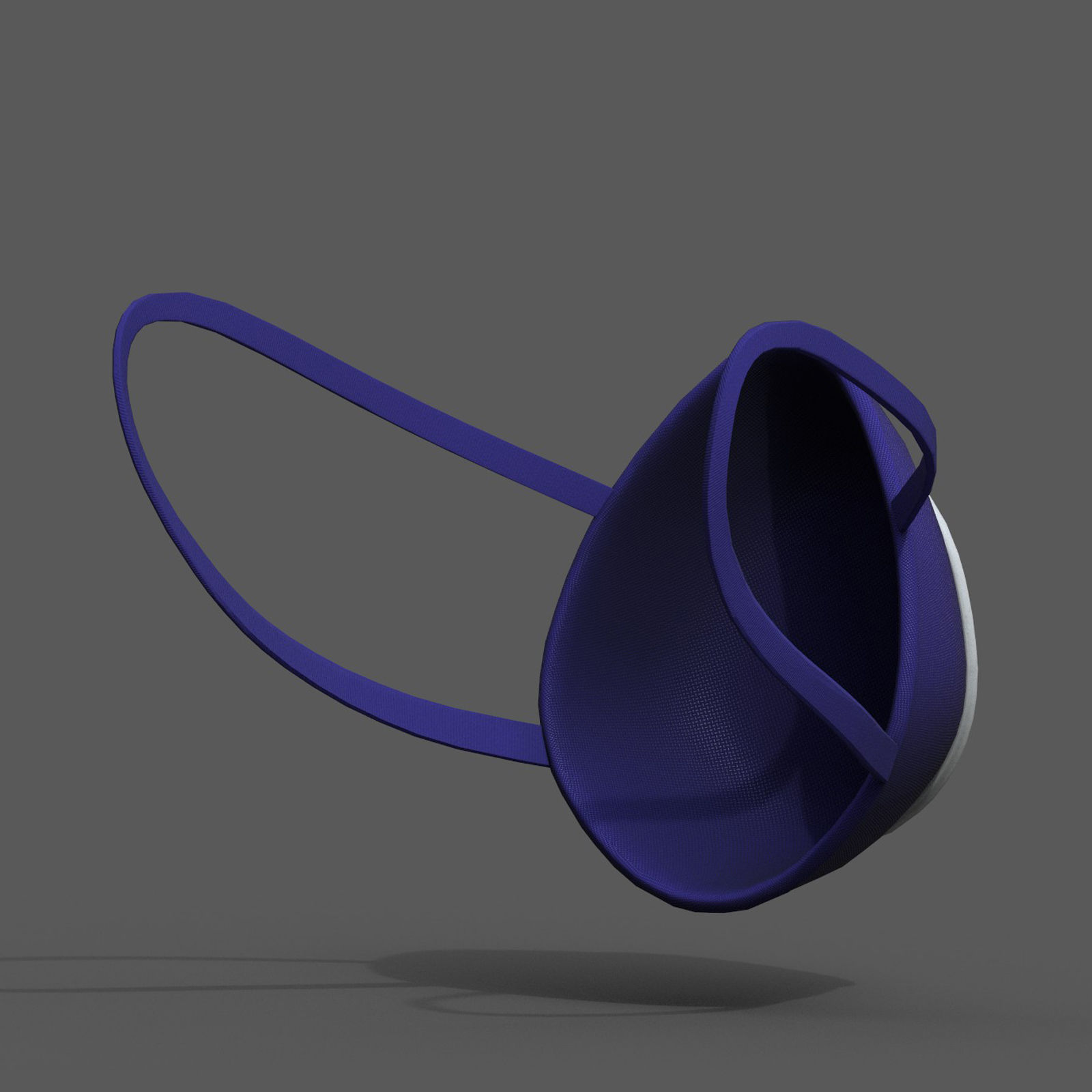 Gas mask respirator military combat protection  Low-poly 3D model_6