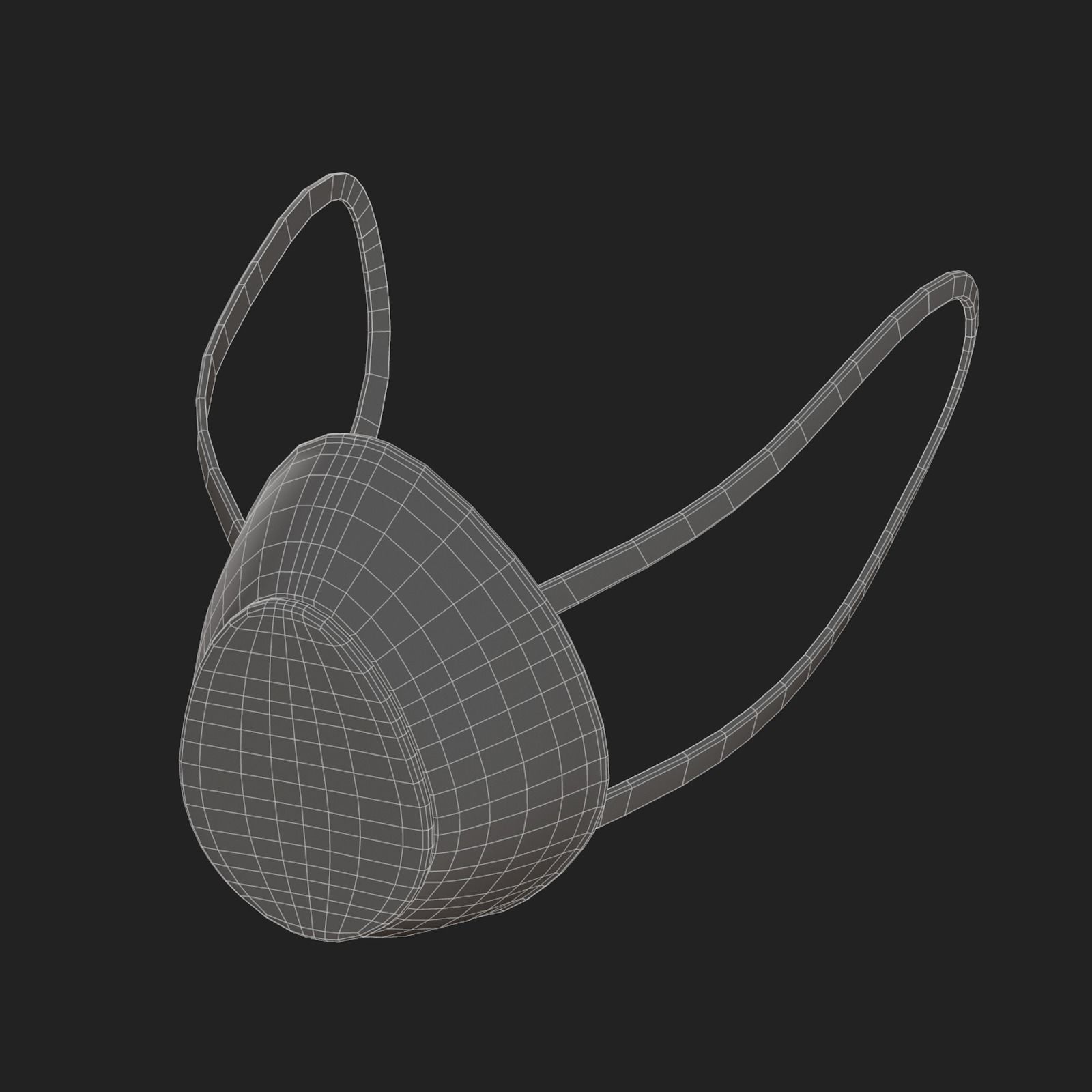 Gas mask respirator military combat protection  Low-poly 3D model_14