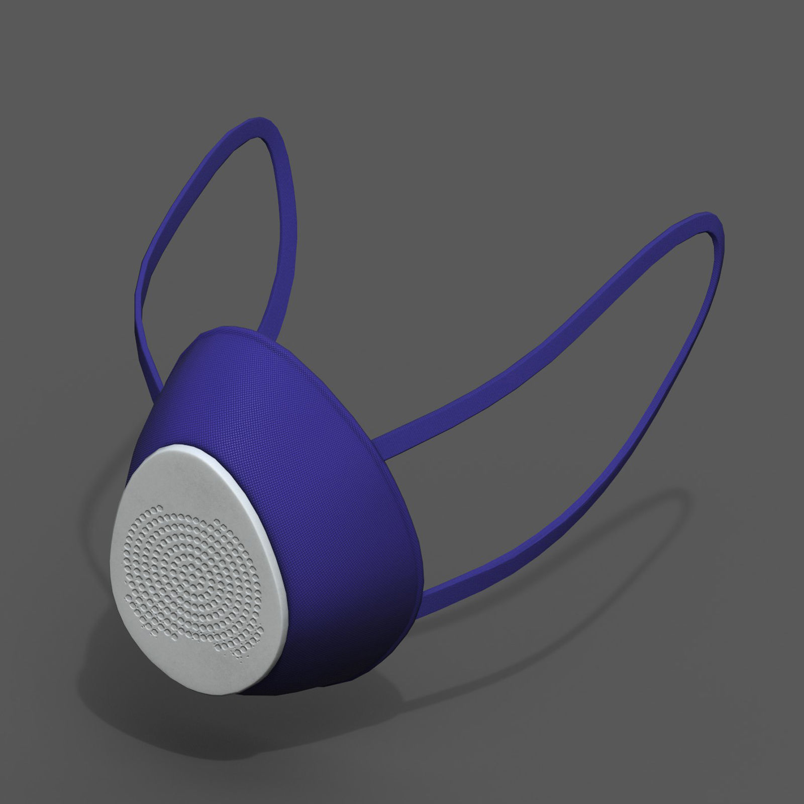 Gas mask respirator military combat protection  Low-poly 3D model_1