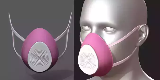 Gas mask respirator pink 