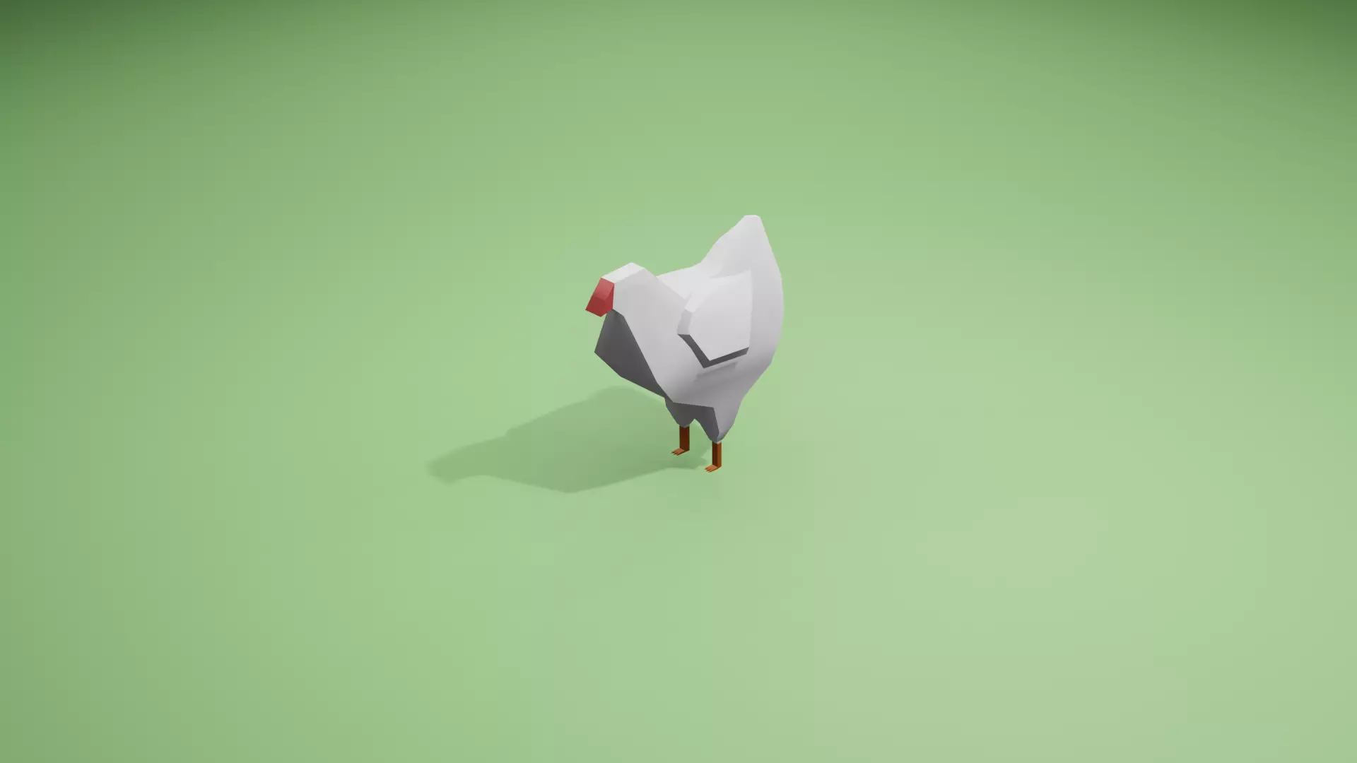Chicken 3D Model low-poly 3D model_0